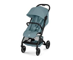 CYBEX Gold Cochecito BEEZY con posición de reclinado ergonómica, Desde el nacimiento hasta aprox. 4 años (máx. 22 kg), Plegado compacto, Sistema de arnés de un tirón, Stormy Blue