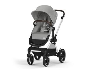 CYBEX Gold Sillita de paseo EOS Lux 2-en-1, Sistema de viaje, Desde el nacimiento hasta 22 kg (aprox. 4 años), Stone Grey