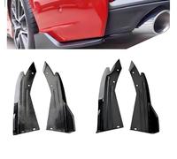 CYBHYAXC 2 Piezas Difusor Alerón Parachoques Trasero Coche para Ford Figo 2010-2015 2016 2017 2018, Protector Divisor de faldón de Guardabarros Latera,Carbon Fiber Style