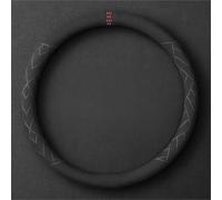 CYBHYAXC Funda Volante Coche para Toyota Venza I (AV10) 2008-2012 2013 2014 2015 2016 2017, Cubierta del Volante De Gamuza Antideslizante Transpirable Coche Accesorio Interior,Black-Red-O