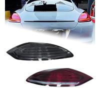 CYBHYAXC Luz Trasera del Coche para Porsche Panamera 2010-2013, Luz De Señal De Giro Luz Antiniebla Montaje Piloto Posterior- Lámparas incandescentes,Black