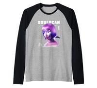 Cyborg Soulscan Mujer Futurista Glitch Arte Cyberpunk Camiseta Manga Raglan