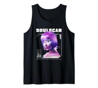 Cyborg Soulscan Mujer Futurista Glitch Arte Cyberpunk Camiseta sin Mangas