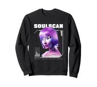 Cyborg Soulscan Mujer Futurista Glitch Arte Cyberpunk Sudadera