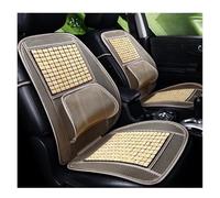 CYBSFKJ Cojín de malla refrescante for asiento de coche con cuentas de madera for masajes de verano(Beige)