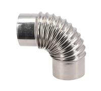 CYBSFKJ Conducto de humos de estufa, codo de tubo de humos de 50-100 mm, tapa de lluvia, revestimiento de chimenea, calentador de gas, estufa, chimeneas, ventilación, tubo de escape(80mm)