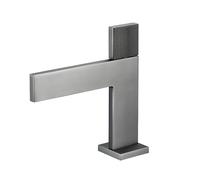 CYBSFKJ Grifo ultrafino gris/dorado/negro, mezclador de agua fría y caliente, grifos de lavabo de cobre, accesorios de decoración de baño(Gunmetal grey)