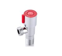CYBSFKJ Válvula angular de acero inoxidable, grifo con calentador de agua fría y caliente, válvula de llenado, accesorio de baño con rosca estándar G1/2(SUS 201 Red)