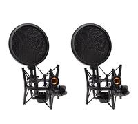 CYBUCH 2X Micrófono Profesional Mic Shock Mount con Shield Articulando Holder Soporte Soporte para Studio Broadcast