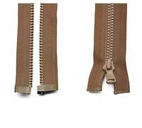 Cycat 3pcs 5# Resina Cremallera Abierta de Extremo de la Cerradura Auto Eco plástico Cremalleras, marrón, 40cm