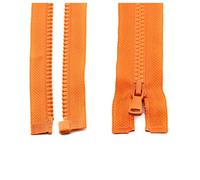 Cycat 3pcs 5# Resina Cremallera Abierta de Extremo de la Cerradura Auto Eco plástico Cremalleras, Naranja, 70cm