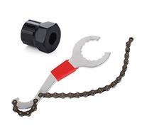 CYCEARTH Bicicleta 3-en-1 cadena de bicicleta látigo piñón removedor llave de bicicleta casete volante rotor bloqueo rueda libre kit de herramientas de eliminación