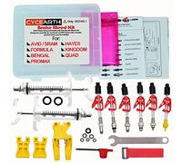 CYCEARTH Kit de purga de aceite DOT para freno de bicicleta para Avid Sram Code5 Code R Juicy Ultimate Elixir Formula Hayes Bngal Hope Quad Herramientas de disco hidráulico (Kit A)