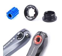 CYCEARTH Tapa de Ajuste de manivela + Herramienta de Bicicleta M20 Tornillos de Cubierta de biela Tuercas Tornillo de Cubierta de biela para Shimano (Negro)
