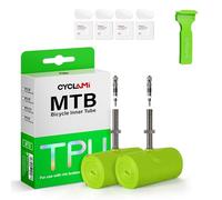 CYCLAMI Cámara Bicicleta MTB de TPU Ultraligera 65g Cámara Interior para 29''×1.9-2.5 Bicicleta de Montaña con Metal Extraíble Válvula-Presta 45mm