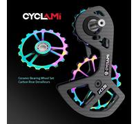 CYCLAMI desviadores traseros de carbono UT R8000 105 R7000 5800 6800 juego de ruedas de rodamiento de cerámica de bicicleta 13T 18T para SHIMANO Ultegra DURA 17T