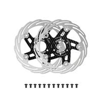 CYCLAMI Fibra de Carbono Rotor de Disco de Bicicleta 160mm, Center Lock, Resistente al Calor con Tornillos y Llave Inglesa Adecuado para Bicicletas de Montaña y de Carretera.
