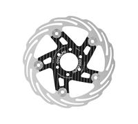 CYCLAMI Fibra de Carbono Rotor de Disco de Bicicleta 180mm, Center Lock, Resistente al calor con Tornillos y Llave Inglesa Adecuado para Bicicletas de Montaña y de Carretera.