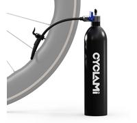 CYCLAMI Impulsor de neumáticos sin cámara de 1,3 L/200 PSI (13,79 bar) - Bomba de neumáticos reutilizable de aluminio para bicicletas de carretera y de montaña con AV/FV - Rápido sin cámara