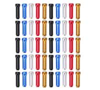 Cycle Brake Cable End Caps 50PCS | Sturdy Aluminum Helps Avoid Fraying & Harm | Universal Fit for Brake/Derailleur Cables | 5 Color Strong Caps