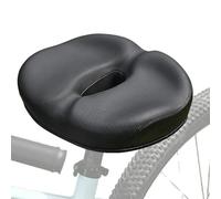 Cycle Seat Cushion, Bike Saddle Pad, Wide Comfort Saddle, Hollow Design with Double Shock Absorption, Road Indoor Outdoor Commute, 29x22x8.5cm/11.42x8.66x3.35 Inches, Black, 1pc