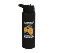 Cycle Sport Yep I Rode 100 Miles Funny Sarcasm Cita Ciclista Stainless Steel Insulated Water Bottle