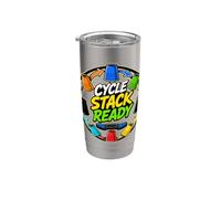 CYCLE STACK READY Apilamiento Deportivo Secuencia Cronómetro Vaso térmico de acero inoxidable de doble pared
