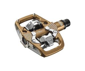 Cycle - X-TRACK En- Pedales MTB Rage Plus - Mecanismo Estándar Compatible SPD - Ultra Fuerte en Cuerpo de Aluminio Forjado - Superficie de Gran Contacto - Pedales de Bicicletas Ideales para Enduro - Bronce
