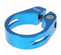 Cycles Bike Seat Post Clamp,4Colors 34.9mm Aluminum Alloy Seat Tube Clip Bicycle Seatpost Collar Aluminum Alloy Seat Post for Mountain Bike Road Bike Gear Track Bike Folding Bike (34.9 mm azul)