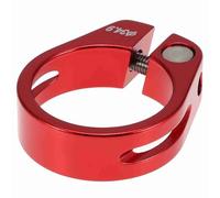 Cycles Bike Seat Post Clamp,4Colors 34.9mm Aluminum Alloy Seat Tube Clip Bicycle Seatpost Collar Aluminum Alloy Seat Post for Mountain Bike Road Bike Gear Track Bike Folding Bike (34.9 mm de rojo)