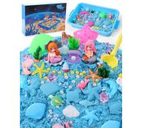 cycletour Arena Magica Set Ocean Series, Arena Mágica Set Incluye 1 kg de Magic Sand Azul, un Arenero y 47 Juguetes de Arena, Arena Magica Niños 3 Años a Partir de