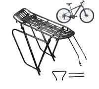 Cycling Back Rack - Rear Bicycle Cargo Shelf, Lightweight Metal Storage Mount, Touring Load Holder, Anti Slip Stability | Outdoor Bike Carrier For Commuting, Travel, Mountain Riding, Delivery,
