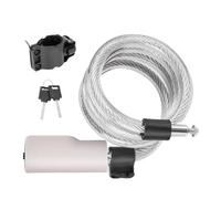 Cycling Cable Lock, Electric Bike Security Chain, 3.94ft Anti Theft Steel Lock, Reliable Key System with Mounting Bracket, Long Safety Accessory for Men Women Riders, 47.24 Inches
