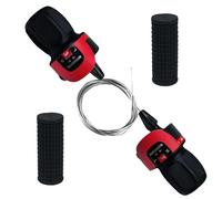 Cycling Gear Shifter - Bicycle Twist Grip Gear Shifters | Twist Shifter Lever Gears | 1Pair Bicycle Twists Grips Gears Shifters | Non-Slip Handle Bar Grip For E-Bikes Folding Commuting Training Tourin