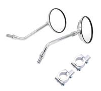 Cycling Handlebar Mirror, Shatterproof Retro, Rearview Reflective Mirror | Clears Vision Glass Convex Lens Modification Accessories for Mountain, Road, Foldable Bicycles, Various Handlebars