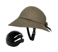 Cycling Helmet Women Adult - Portable Men Bikes Helmets For Adults | Adjustable Unisex Wide Brim Hat | Lightweight Impact-Resistant, UV Protection, Detachable Shell For Outdoor Sports Fishing (58-60cm