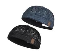 Cycling Skull Cap Helmet Liner, Cooling Mesh Cyclings Caps Under Helmet, 2-Pieces Breathable Lightweight Adjustable Strap Beanie | Brimless Hats For Cycling Motorcycle Biker Construction Work Fashion