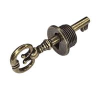 cyclingcolors 1 Llave + Placa de Llave de 25 mm para Cerradura de Muebles - Zamak Marrón - Herrajes para Muebles DIY, restauración y renovación