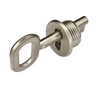 cyclingcolors 1 Llave + Placa de Llave de 25 mm para Cerradura de Muebles - Zamak níquel Mate - Kit de herrajes de Muebles DIY para renovación y restauración