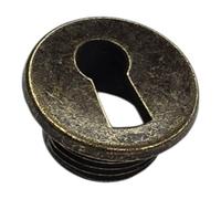 cyclingcolors 1 placa de llave de 25 mm para cerradura de muebles - Zamak Marrón - Herrajes para muebles DIY, renovación y restauración