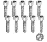 Cyclingcolors - 10 tornillos cilíndricos de acero inoxidable A2 hexagonal estándar DIN 912 ISO 4762, rosca métrica, M8 x 10 mm (longitud rosca 10 mm)