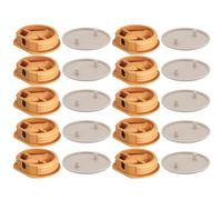 cyclingcolors 10x Conector Muebles para caravanas Ø 26mm ideal para barcos camiones convertidos autocaravanas, gorra redonda de café con leche beige