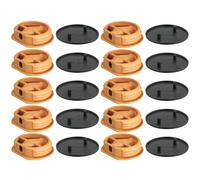 cyclingcolors 10x Conector Muebles para caravanas Ø 26mm ideal para barcos camiones convertidos autocaravanas, gorra redonda gris oscuro RAL 8019