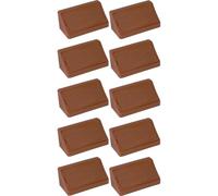 cyclingcolors 10x Escuadra de ángulo conector, plástico, 20 x 20 x 42 mm, 2 orificios, acabado cerezo, fijación compacta para muebles