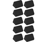 cyclingcolors 10x Escuadra de ángulo conector, plástico, 20 x 20 x 42 mm, 2 orificios, acabado negro, fijación compacta para muebles