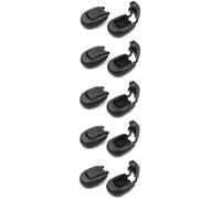cyclingcolors 10x Extremos de Cuerda Cierre de Cordón 15x19mm plástico Bloqueo Tope Cerradura Ropa Zapatos Pantalones Mochila Bolsa Tiendas Camping, Negro