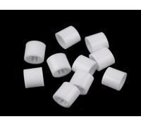 cyclingcolors 10x Extremos de Cuerda Cierre de Cordón 7x9mm plástico Bloqueo Tope Cerradura Ropa Zapatos Pantalones Mochila Bolsa Tiendas Camping, Blanco