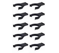 cyclingcolors 10x Gancho para zócalo de cocina diámetro clip plástico patas pies paneles muebles, Ø 34mm negro