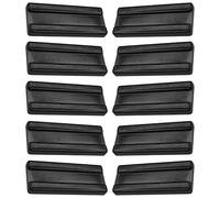 cyclingcolors 10x Patines Pies para Muebles en Plástico Rectangulares 39x16mm Mesa Armario cómoda Cama cuña Accesorio protección Suelos Altura, negro