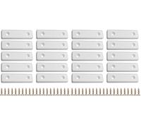 cyclingcolors 10x Patines Pies para Muebles en Plástico Rectangulares 50x14mm Mesa Armario cómoda Cama cuña Accesorio protección Suelos Altura para Atornillar, Blanco (Paquete de 2)